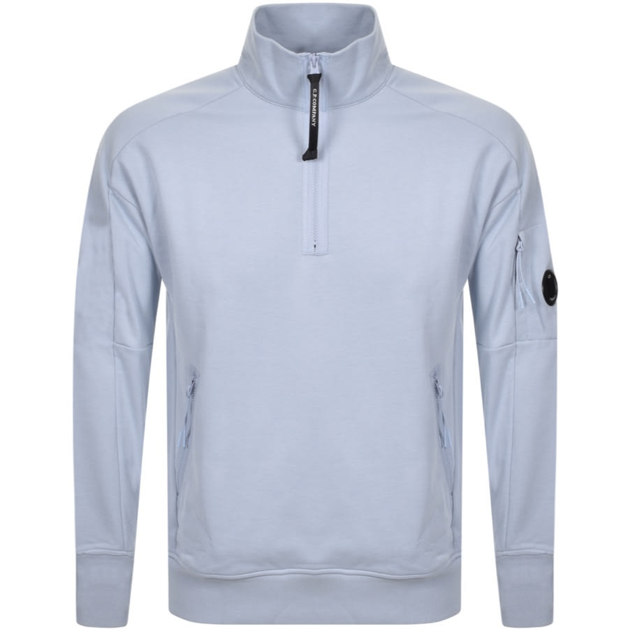 Alternative Image for ProductCP Company Half Zip Sweatshirt Blue2